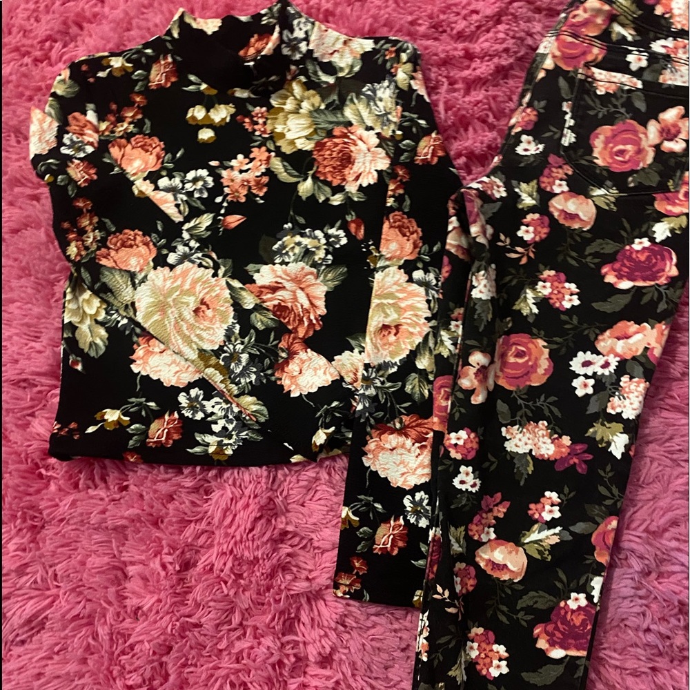 Floral Top and Bottom